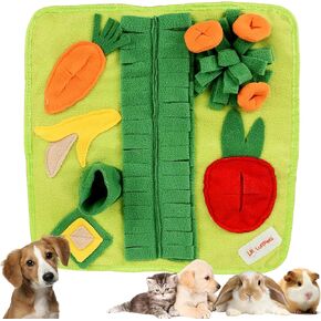 Colorful Puppy Snuffle Mat for Dogs, Interactive Sniff Mat for Dogs with Numerous Hiding Places for Foraging, Ideal Boredom Buster & Treat Mat for Small Dogs, Washable Snuffle Mat for Cats