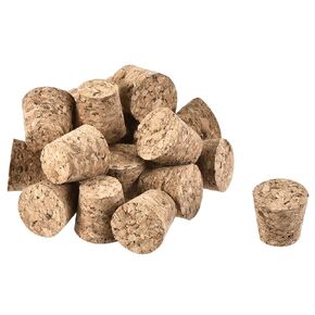 YOKIVE 100 Pcs Tapered Cork Plugs, Wooden Wine Bottle Stoppers, Replacement for Jars Test Tubes (21.5x16x20mm)