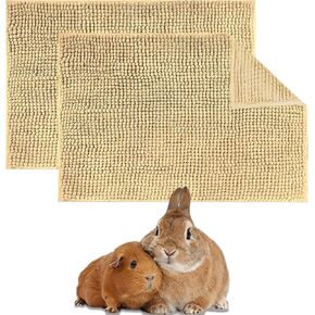 Oncpcare 4 Pcs Guinea Pig Cage Liner, Bunny Washable Mats Rug Guinea Pig Fleece Bedding Reusable Rabbit Liner Small Animal Sleeping Bed for Bunny Ferret Rat Chinchilla