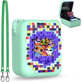 Silicone Case for Bitzee Interactive Toy Digital Pet Case, Kids Protective Cover Blue Skin Sleeve with Lanyard for Bitzee Virtual Electronic Pets Accessories Gift (Blue)