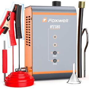 FOXWELL ST101 EVAP Smoke Machine Leak Tester | Shop Series Tool | Vacuum Intake Exhaust Fuel System Leak Detector | Automotive Smoke Machine for All DC 12V Vehicles