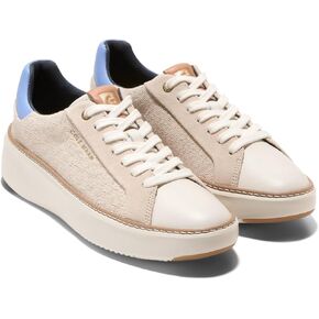 Cole Haan Women's Grandpro Topspin Sneaker, Ivory Quilted Leather, 8.5