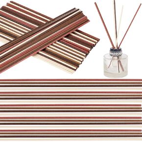 CRASPIRE 144Pcs 4 Colors Fiber Diffuser Sticks Reed Replacement Fragrance Refill Rattan Sticks 3mm Thick Aromatherapy Essential Oil Aroma Spa Diffuser Volatilizing Sticks for Home Bedroom Bathroom