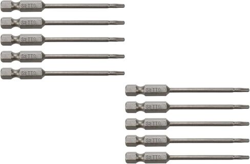 TT8 Torx Head Screwdriver Bit Set,1/4-Inch Hex Shank 3"/75mm Long S2 Steel Magnetic Security Screw Driver Kit Tools(10pcs) in Saudi Arabia
