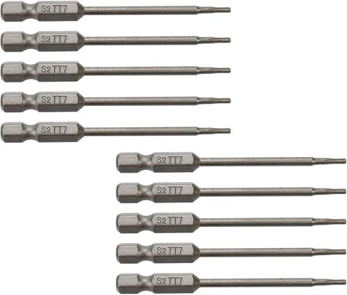 TT8 Torx Head Screwdriver Bit Set,1/4-Inch Hex Shank 3"/75mm Long S2 Steel Magnetic Security Screw Driver Kit Tools(10pcs) in Saudi Arabia