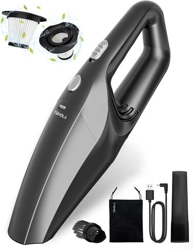 TEMOLA Handheld Vacuum Cordless, 12000Pa Car Vacuum Portable Cordless with Brushless Motor, 0.8lbs Lightweight Handheld Car Vacuum Cleaner, Car Accessories for Women Home Pet Office Car in Saudi Arabia