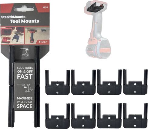 StealthMounts Milwaukee Tool Holders for Milwaukee M18 | Milwaukee M18 Tool Mounts | Milwaukee Tool Hanger Clips (8 Pack) in Saudi Arabia