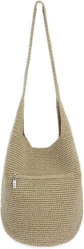 The Sak Crochet Craze 120 Hobo, Large Shoulder Purse with Single Strap, Denim in Kuwait