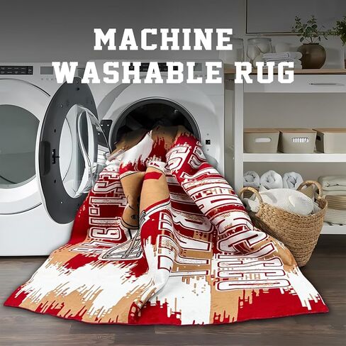 Dallas Living Room Rug for Bedroom Machine Washable Football Sports Area Rugs Carpet Non-Slip Backing for Boys and Man Cave Decor 5x7 in Saudi Arabia