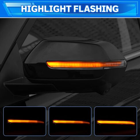 [2pcs] Side Mirror Turn Signal Lights for Ford Fiesta ST MK7 B-Max 2008-2017 Replacement# 1748313/1748314 Sequential Dynamic Mirror Turn Signal Lights Assemely-Smoked Lens in Saudi Arabia