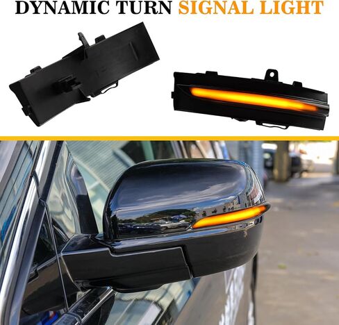 [2pcs] Side Mirror Turn Signal Lights for Ford Fiesta ST MK7 B-Max 2008-2017 Replacement# 1748313/1748314 Sequential Dynamic Mirror Turn Signal Lights Assemely-Smoked Lens in Kuwait