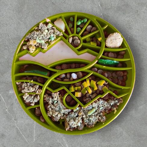 SodaPup Garden Tipsy Bowl eMat - وحدة تغذية متينة لإثراء حصيرة اللعق مصنوعة في الولايات المتحدة الأمريكية من مطاط غير سام وآمن للحيوانات الأليفة وآمن للطعام للتحفيز الذهني، وتجنب الإفراط في التغذية، والتهدئة، والمزيد in Kuwait