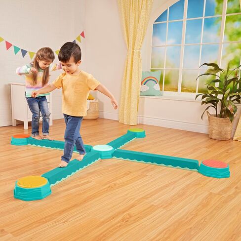 B. toys – Tumbling Mat – Gymnastics Mat for Kids – Numbers, Animals, Hopscotch Game – Folding Gym Mat – 3 Years + – Hop-n-Count Mat in Saudi Arabia