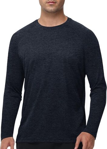 Long Sleeve Shirts for Men - Dry Fit Moisture Wicking Sun Protection UV UPF 50 Tee T Shirts for Fishing Workout Running in Saudi Arabia