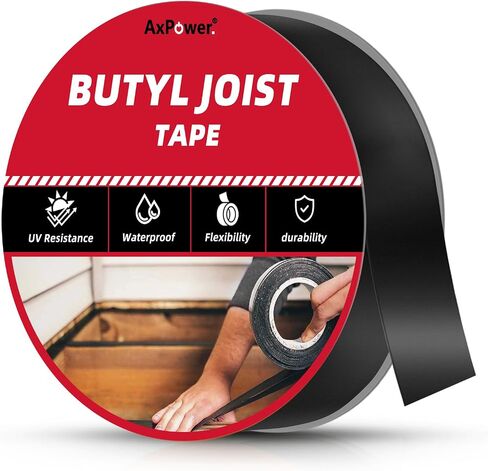 4 Rolls Joist Tape for Decking 4" x 50', Weather-Resistant Butyl Deck Joist Tape, Waterproof and Anti-Corrosion Deck Tape, Self Adhesive Deck Flashing Tape for Wood Decks Beams Roof (4 inch x 50 feet) in Saudi Arabia