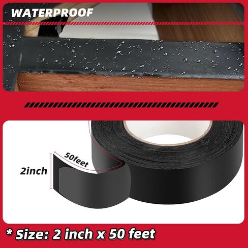 4 Rolls Joist Tape for Decking 4" x 50', Weather-Resistant Butyl Deck Joist Tape, Waterproof and Anti-Corrosion Deck Tape, Self Adhesive Deck Flashing Tape for Wood Decks Beams Roof (4 inch x 50 feet) in Saudi Arabia