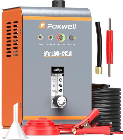 جهاز اختبار تسرب ماكينة الدخان EVAP ST101 من فوكسويل | أداة سلسلة المتجر | كاشف تسرب نظام الوقود العادم مدخل فراغ | آلة دخان السيارات لجميع المركبات DC 12V in Kuwait