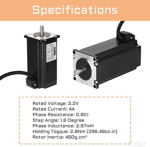 3pcs Nema 23 Stepper Motor 1.2Nm/169.92oz.in 56MM Bipolar 4A High Torque Nema23 Step Motor 1.8deg 4 Wires 57 Motors for 3D Printer CNC Milling Engraving Machine, 2.25x2.25x2.21inch in Saudi Arabia