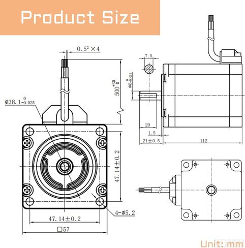 3pcs Nema 23 Stepper Motor 1.2Nm/169.92oz.in 56MM Bipolar 4A High Torque Nema23 Step Motor 1.8deg 4 Wires 57 Motors for 3D Printer CNC Milling Engraving Machine, 2.25x2.25x2.21inch in Saudi Arabia