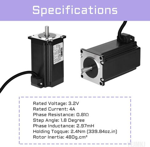 3pcs Nema 23 Stepper Motor 1.2Nm/169.92oz.in 56MM Bipolar 4A High Torque Nema23 Step Motor 1.8deg 4 Wires 57 Motors for 3D Printer CNC Milling Engraving Machine, 2.25x2.25x2.21inch in Saudi Arabia