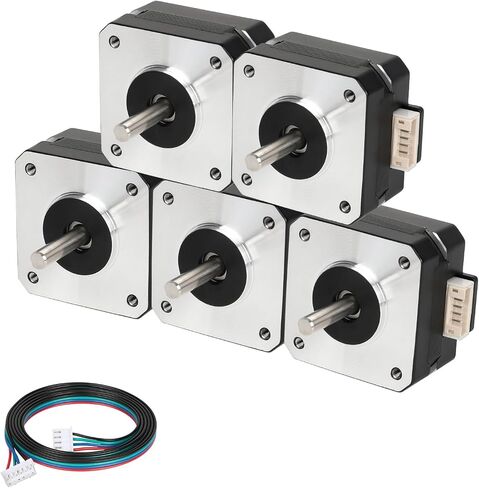 Nema 17 Stepper Motor 40MM Bipolar 1.5 A 42 Motor 42Ncm (59.47oz.in) 2 Phase 4-Lead Stepper Motor 1.8 Degree with 1m Cable and Connector for DIY CNC 3D Printer, 1.66x1.66x1.58inch in Saudi Arabia