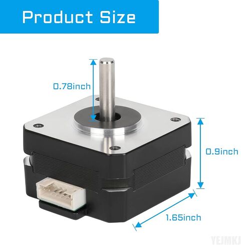 Nema 17 Stepper Motor 40MM Bipolar 1.5 A 42 Motor 42Ncm (59.47oz.in) 2 Phase 4-Lead Stepper Motor 1.8 Degree with 1m Cable and Connector for DIY CNC 3D Printer, 1.66x1.66x1.58inch in Saudi Arabia