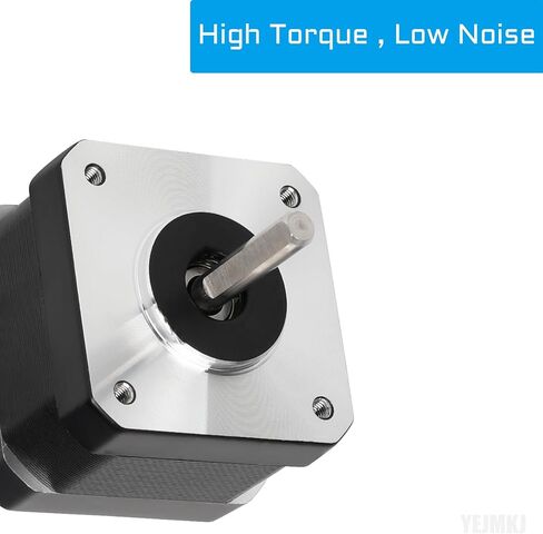 Nema 17 Stepper Motor 40MM Bipolar 1.5 A 42 Motor 42Ncm (59.47oz.in) 2 Phase 4-Lead Stepper Motor 1.8 Degree with 1m Cable and Connector for DIY CNC 3D Printer, 1.66x1.66x1.58inch in Kuwait