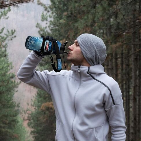 NATURE PIONEOR Water Bottle Carrier with Strap - 25/32/40OZ Neoprene Water Bottle Sling Bag Sleeve Case with 2 Pockets in Saudi Arabia