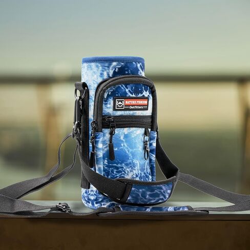NATURE PIONEOR Water Bottle Carrier with Strap - 25/32/40OZ Neoprene Water Bottle Sling Bag Sleeve Case with 2 Pockets in Saudi Arabia