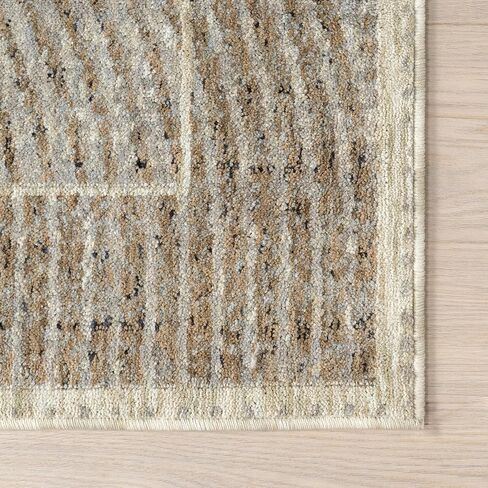 nuLOOM Rhona Modern Moon Area Rug, Grey, 7' x 9', Durable, Modern, Low Pile, Non-Shedding, Easy Clean, Living Room Rug, Sleek and Functional, Polyester, Machine Made in Saudi Arabia