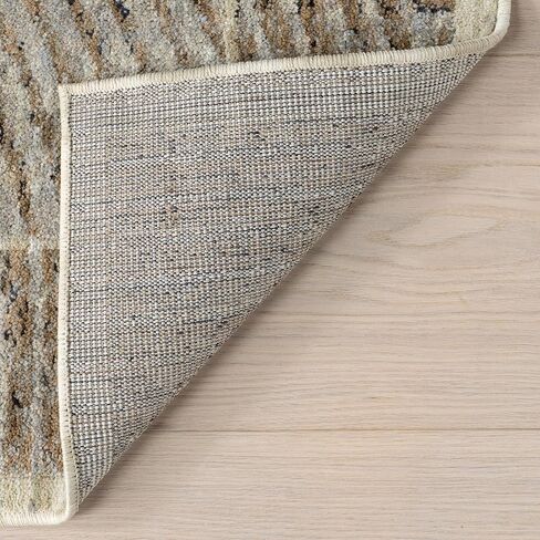 nuLOOM Rhona Modern Moon Area Rug, Grey, 7' x 9', Durable, Modern, Low Pile, Non-Shedding, Easy Clean, Living Room Rug, Sleek and Functional, Polyester, Machine Made in Saudi Arabia