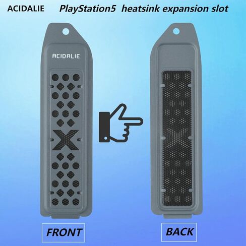 ACIDALIE PS5 Slim M.2 SSD فتحة توسيع المبدد الحراري | فتحة تبديد الحرارة للغطاء المعدني | فتحة تهوية جديدة لجهاز PS5 (فضي) in Kuwait