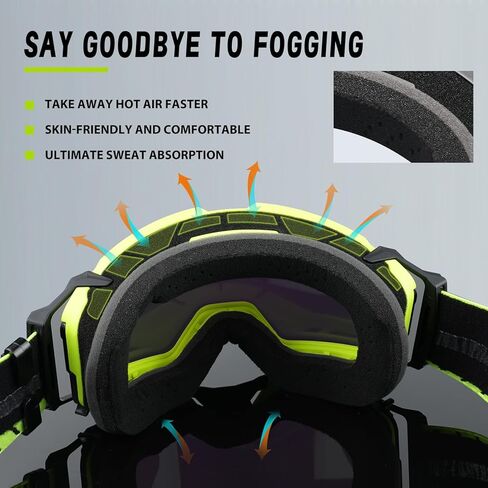 نظارات الدراجة الترابية فوق النظارات المضادة للضباب، نظارات واقية للدراجات النارية نظارات موتوكروس للرجال والنساء in Kuwait