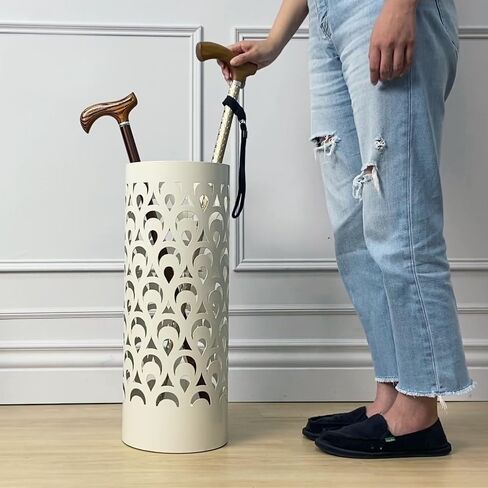 Mango Steam Tall Round Umbrella Holder 21.75 Inches Tall (Peacock Black) in Saudi Arabia