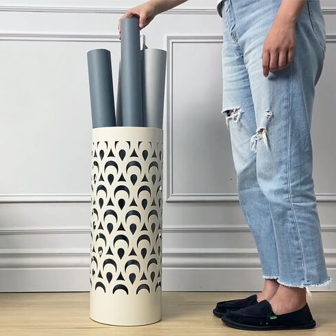 Mango Steam Tall Round Umbrella Holder 21.75 Inches Tall (Peacock Black) in Saudi Arabia
