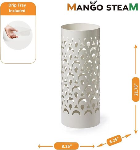Mango Steam Tall Round Umbrella Holder 21.75 Inches Tall (Peacock Black) in Saudi Arabia