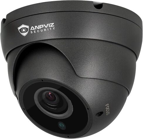كاميرا CCTV تناظرية 5 ميجابكسل من Anpviz، HD 4 في 1 (TVI/AHD/CVI/CVBS)، كاميرا تناظرية بتركيز يدوي 4X/تكبير/تصغير 2.8-12 مم، عدسة متغيرة البؤرة IR LEDs، كاميرا أمان برجية قبة، متوافقة فقط مع 5MP/3K/8MP مسجل فيديو رقمي (أبيض) in Kuwait