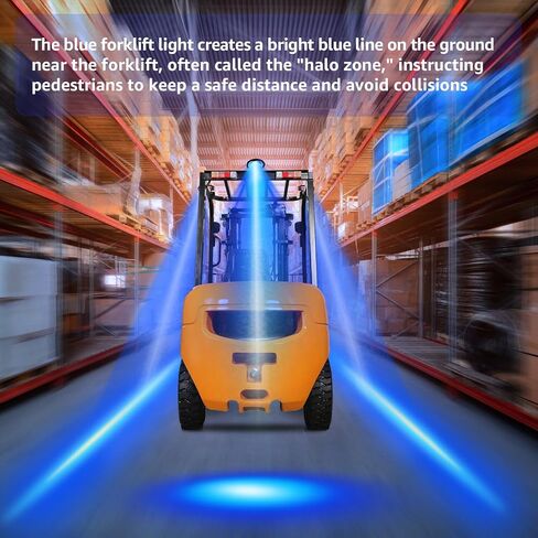 Magnetic LED Forklift Safety Light Blue Forklift Spot Light 1500LM Forklift Backup Light Forklift Warehouse Light Forklift Pedestrian Light 20W DC12-80V in Saudi Arabia