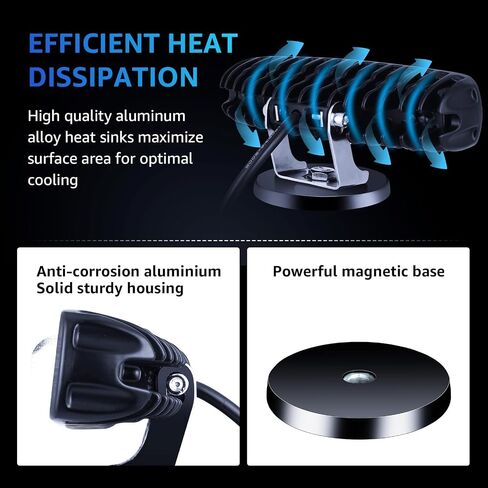 Magnetic LED Forklift Safety Light Blue Forklift Spot Light 1500LM Forklift Backup Light Forklift Warehouse Light Forklift Pedestrian Light 20W DC12-80V in Saudi Arabia