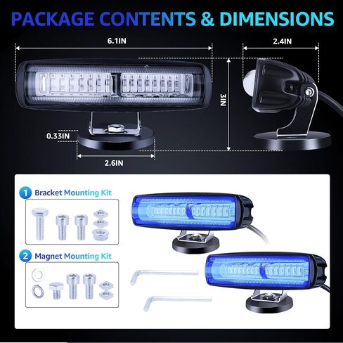 Magnetic LED Forklift Safety Light Blue Forklift Spot Light 1500LM Forklift Backup Light Forklift Warehouse Light Forklift Pedestrian Light 20W DC12-80V in Saudi Arabia