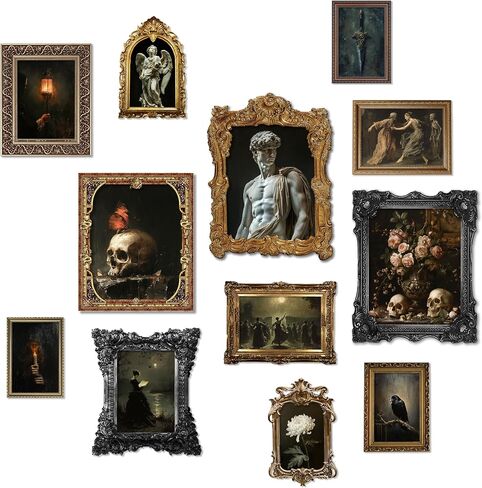 Skists Gothic Home Decor - Witchy Decor Aesthetic Halloween Decor, Horror Decor, Witchy Wall Art Goth Room Decor Witchy Home decor Scary Picture for Bedroom Bathroom Decoration(UNFRAMED) in Saudi Arabia
