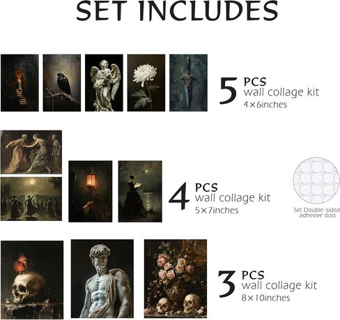 Skists Gothic Home Decor - Witchy Decor Aesthetic Halloween Decor, Horror Decor, Witchy Wall Art Goth Room Decor Witchy Home decor Scary Picture for Bedroom Bathroom Decoration(UNFRAMED) in Saudi Arabia