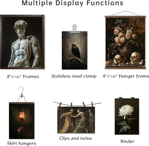 Skists Gothic Home Decor - Witchy Decor Aesthetic Halloween Decor, Horror Decor, Witchy Wall Art Goth Room Decor Witchy Home decor Scary Picture for Bedroom Bathroom Decoration(UNFRAMED) in Saudi Arabia
