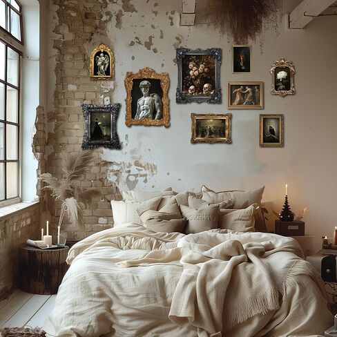 Skists Gothic Home Decor - Witchy Decor Aesthetic Halloween Decor, Horror Decor, Witchy Wall Art Goth Room Decor Witchy Home decor Scary Picture for Bedroom Bathroom Decoration(UNFRAMED) in Saudi Arabia