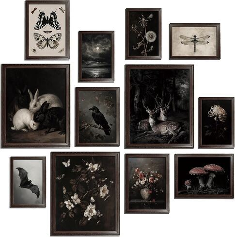 Skists Gothic Home Decor - Witchy Decor Aesthetic Halloween Decor, Horror Decor, Witchy Wall Art Goth Room Decor Witchy Home decor Scary Picture for Bedroom Bathroom Decoration(UNFRAMED) in Saudi Arabia