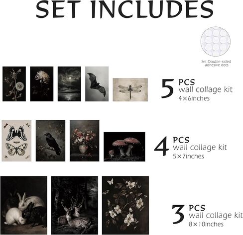Skists Gothic Home Decor - Witchy Decor Aesthetic Halloween Decor, Horror Decor, Witchy Wall Art Goth Room Decor Witchy Home decor Scary Picture for Bedroom Bathroom Decoration(UNFRAMED) in Saudi Arabia