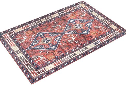 nuLOOM Stella Machine Washable Traditional Tribal Ultra Thin Runner Rug, 2' 6" x 8', Rust in Saudi Arabia