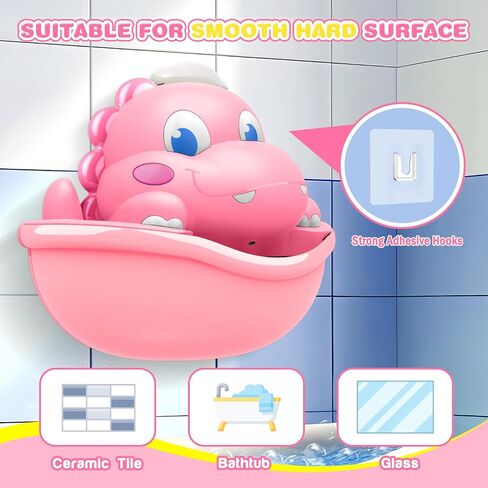 Light Up Bath Toys,Baby Bath Toys Dinosaur Bath Bubble Machine Automatic Bath Bubble Maker with Colourful Light Bathtime Shower Bathtub Toys for Kids Ages 1-5 Birthday Gift for Toddler Boys Girls in Saudi Arabia