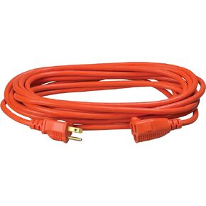 Southwire Light Duty Extension Cord, 50Ft, 16 Gauge, 3 Conductor, Outdoor Extension Cord, SJTW, Orange, 2308SW8803