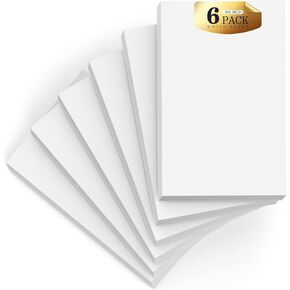 Small Note Pads 3x5 Pocket Notepad, 10 Pack Server Note Pads 3x5, White Memo Pads, Scratch Pads, Small Writing Pads White Paper, 50 Sheets per Blank Mini Notepads 3x5 Scratch Paper for Work/School